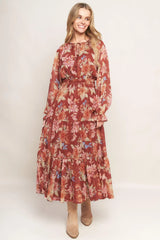 FOREST PARK WOVEN MIDI DRESS - Flying Tomato - Flyclothing LLC