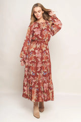 FOREST PARK WOVEN MIDI DRESS - Flying Tomato - Flyclothing LLC
