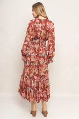 FOREST PARK WOVEN MIDI DRESS - Flying Tomato - Flyclothing LLC