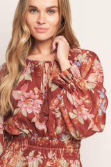 FOREST PARK WOVEN MIDI DRESS - Flying Tomato - Flyclothing LLC