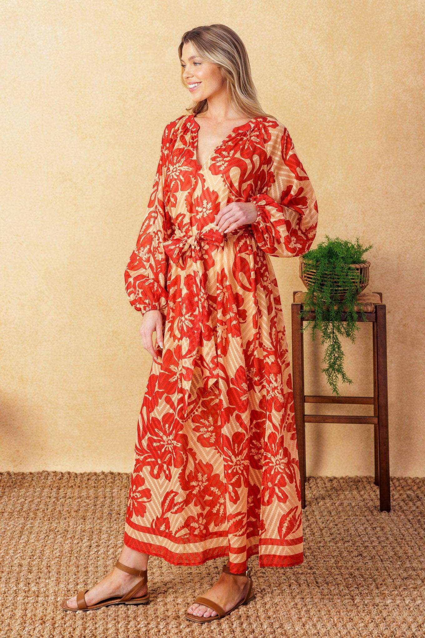 BACK IN ACTION WOVEN MIDI DRESS - Flying Tomato - Flyclothing LLC