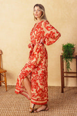 BACK IN ACTION WOVEN MIDI DRESS - Flying Tomato - Flyclothing LLC