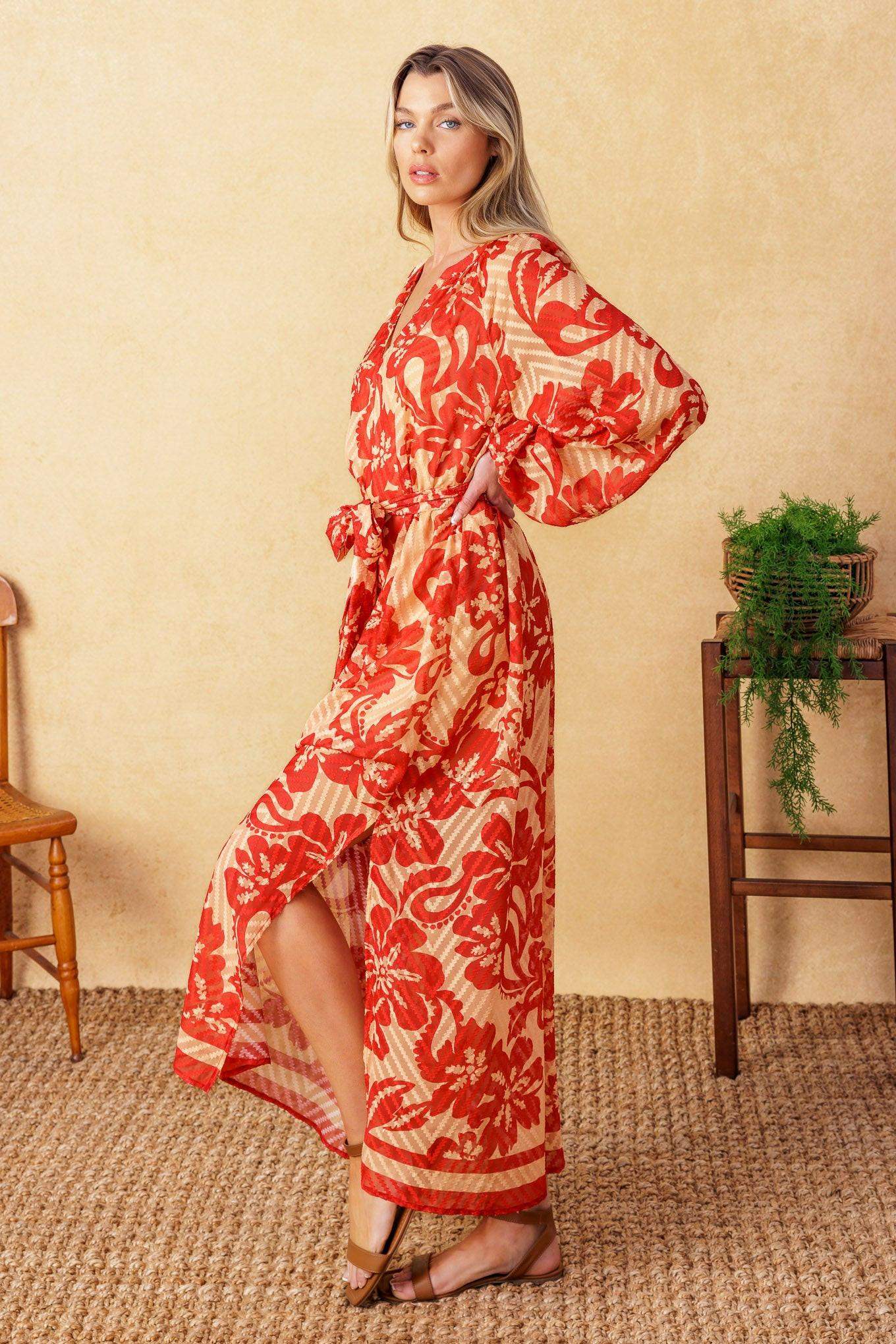 BACK IN ACTION WOVEN MIDI DRESS - Flying Tomato - Flyclothing LLC