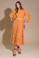 MOMENT MAKER WOVEN MIDI DRESS - Flying Tomato - Flyclothing LLC