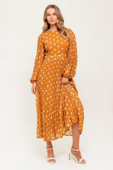 MOMENT MAKER WOVEN MIDI DRESS - Flying Tomato - Flyclothing LLC