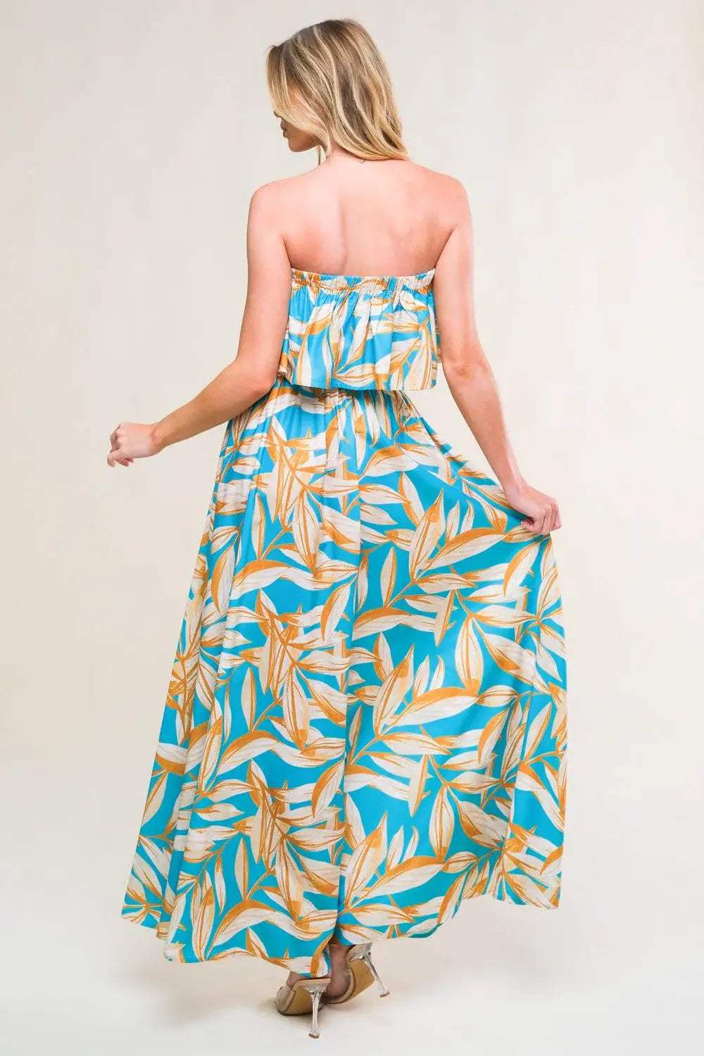BLOSSOM IN TIME WOVEN MIDI DRESS - Flying Tomato - Flyclothing LLC