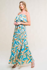 BLOSSOM IN TIME WOVEN MIDI DRESS - Flying Tomato - Flyclothing LLC