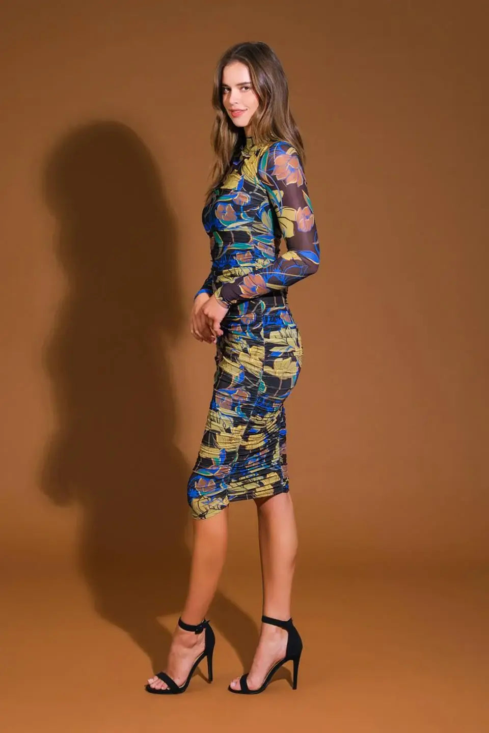 GARDEN BLOOM WOVEN MIDI DRESS - Flying Tomato - Flyclothing LLC