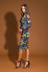 GARDEN BLOOM WOVEN MIDI DRESS - Flying Tomato - Flyclothing LLC