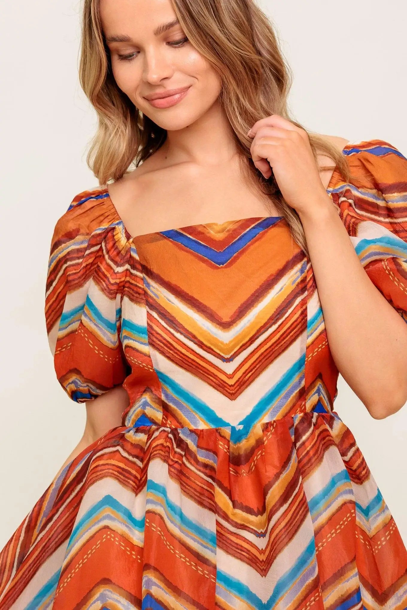 BRIGHT PERSONALITY WOVEN MIDI DRESS - Flying Tomato - Flyclothing LLC