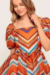 BRIGHT PERSONALITY WOVEN MIDI DRESS - Flying Tomato - Flyclothing LLC