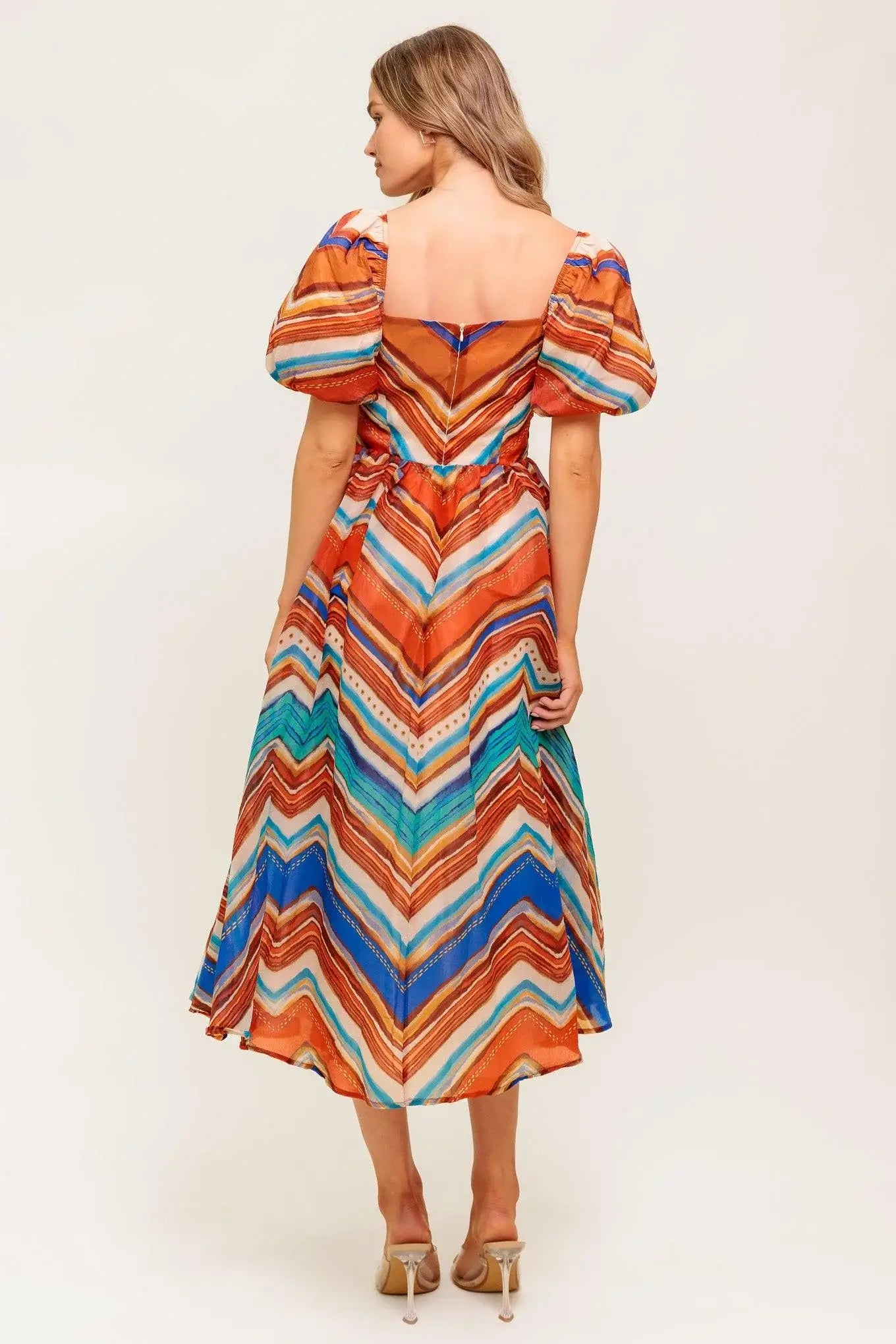 BRIGHT PERSONALITY WOVEN MIDI DRESS - Flying Tomato - Flyclothing LLC