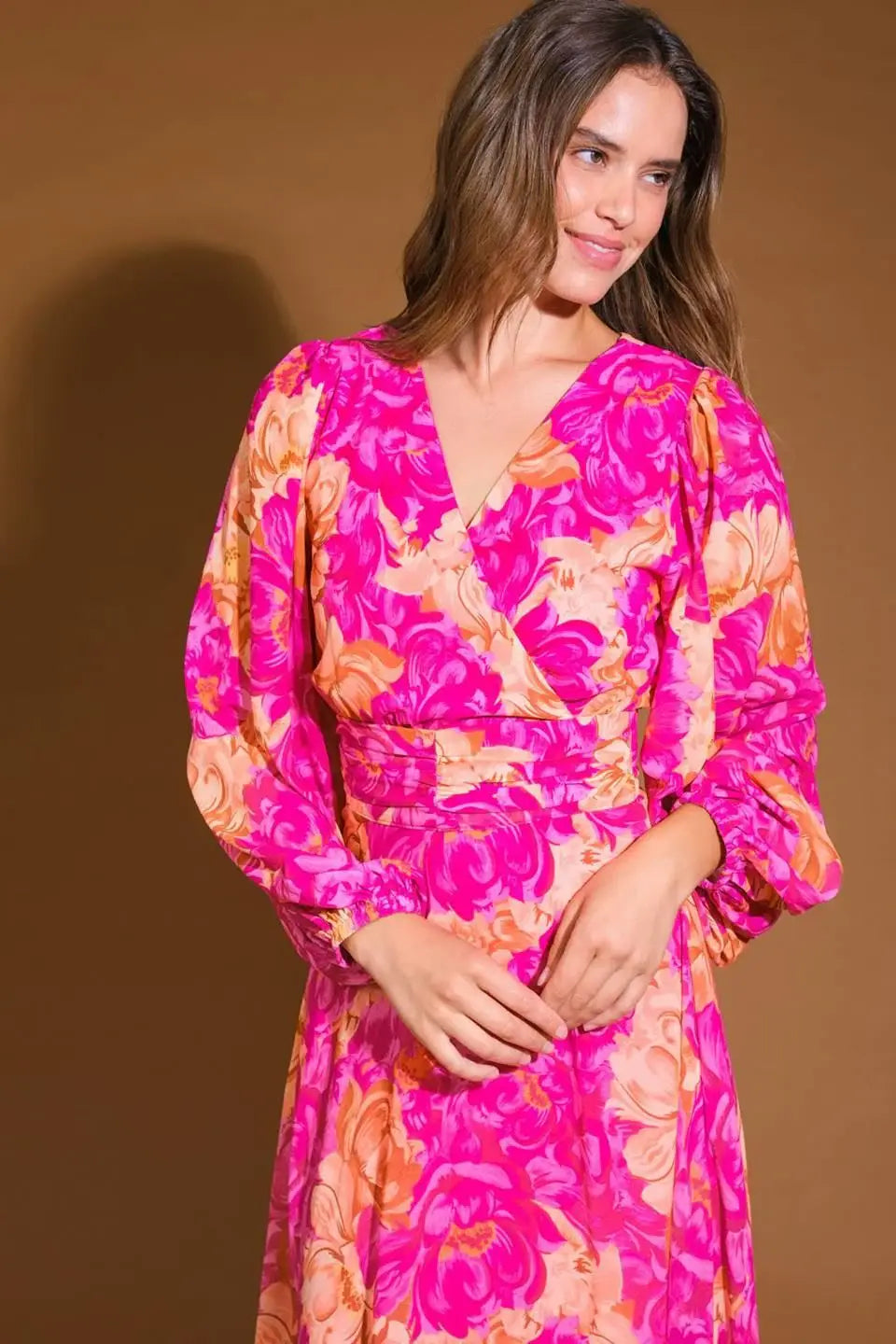 CUNNINGHAM FLORALS WOVEN MAXI DRESS - Flying Tomato - Flyclothing LLC