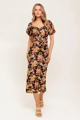 SWEET AT HEART WOVEN MIDI DRESS - Flying Tomato - Flyclothing LLC