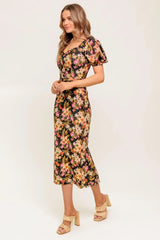 SWEET AT HEART WOVEN MIDI DRESS - Flying Tomato - Flyclothing LLC