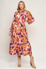 ROSEWOOD ROMANCE WOVEN MIDI DRESS - Flying Tomato - Flyclothing LLC
