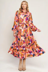 ROSEWOOD ROMANCE WOVEN MIDI DRESS - Flying Tomato - Flyclothing LLC
