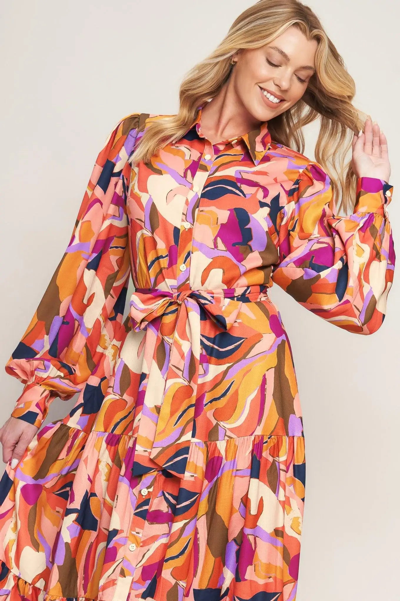 ROSEWOOD ROMANCE WOVEN MIDI DRESS - Flying Tomato - Flyclothing LLC