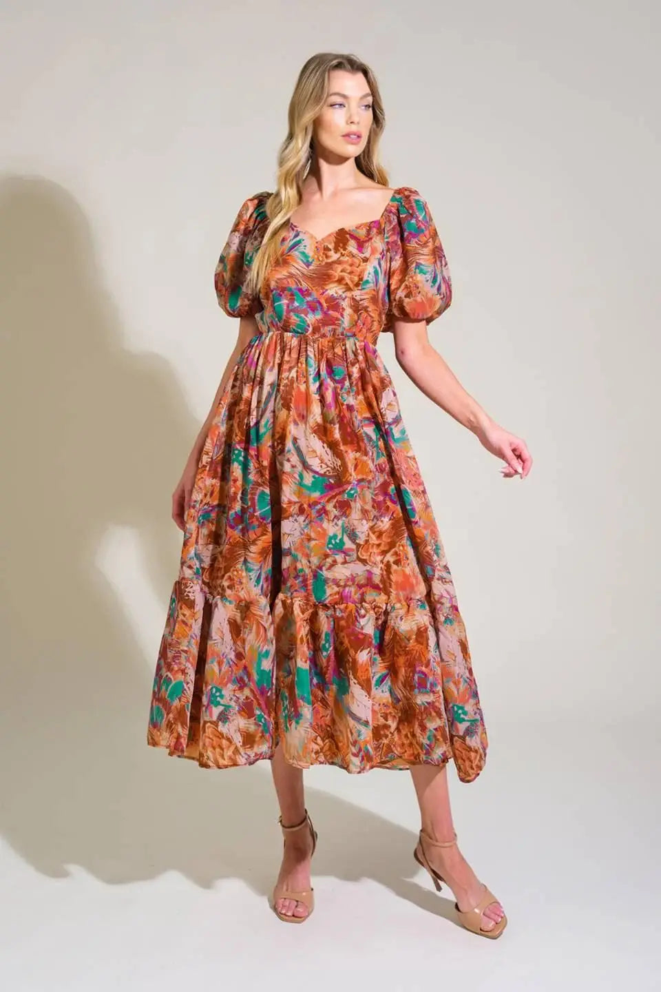 BRING US BACK WOVEN MIDI DRESS - Flying Tomato - Flyclothing LLC