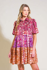 KEEP IT INTERESTING WOVEN MINI DRESS - Flying Tomato - Flyclothing LLC