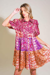 KEEP IT INTERESTING WOVEN MINI DRESS - Flying Tomato - Flyclothing LLC