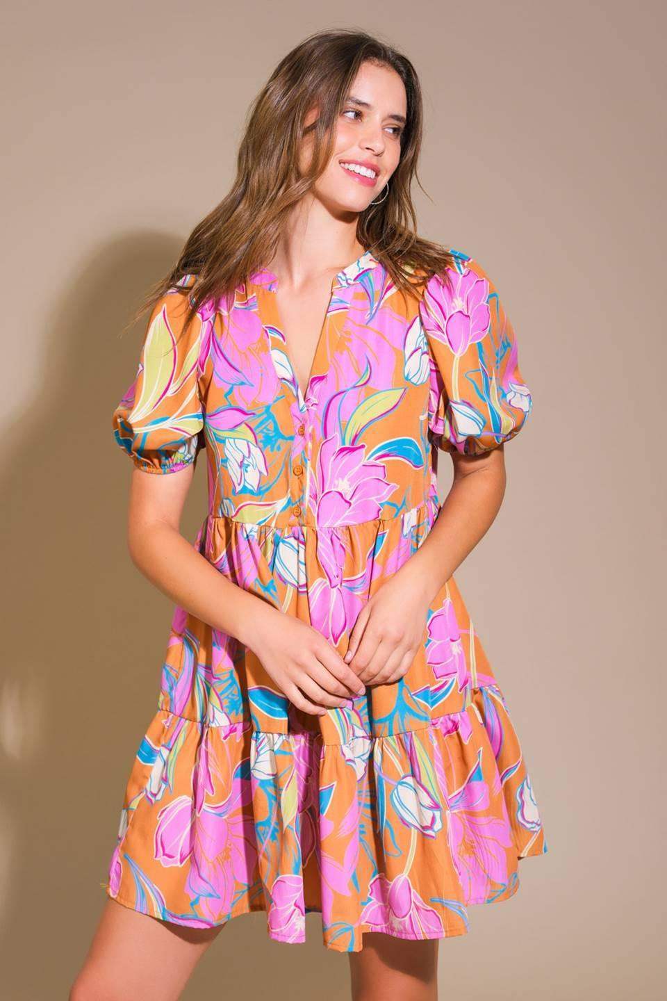 MOMENTOUS CUTENESS WOVEN MINI DRESS - Flying Tomato - Flyclothing LLC