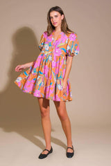 MOMENTOUS CUTENESS WOVEN MINI DRESS - Flying Tomato - Flyclothing LLC