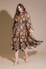 CELESTIAL BEAUTY WOVEN MIDI DRESS - Flying Tomato - Flyclothing LLC