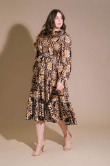 CELESTIAL BEAUTY WOVEN MIDI DRESS - Flying Tomato - Flyclothing LLC