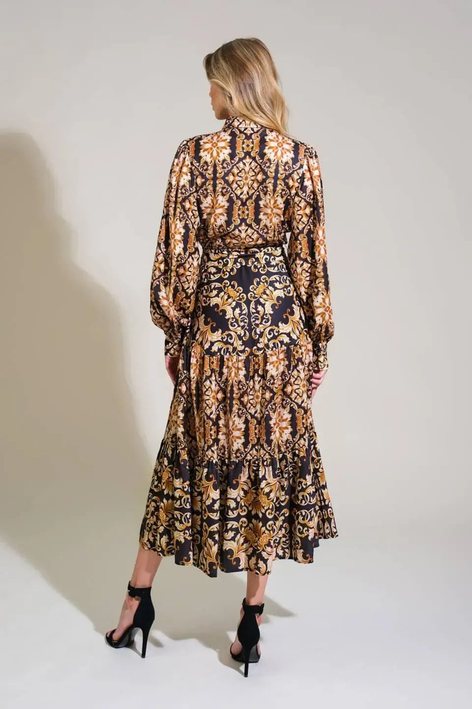 CELESTIAL BEAUTY WOVEN MIDI DRESS - Flying Tomato - Flyclothing LLC