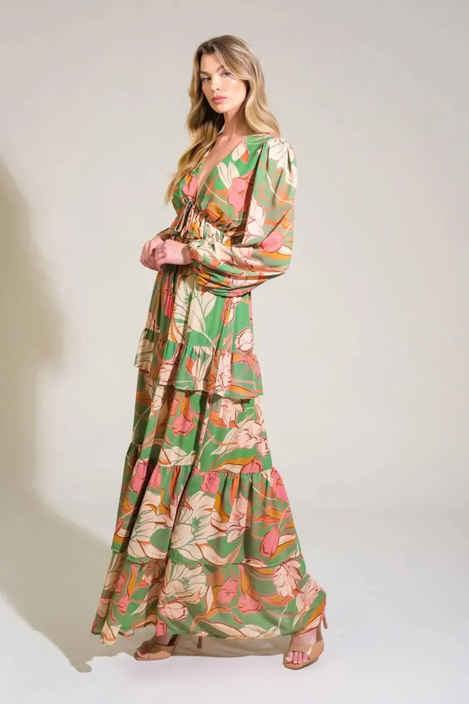 GRACE IN EVERY STEP WOVEN MAXI DRESS - Flying Tomato - Flyclothing LLC