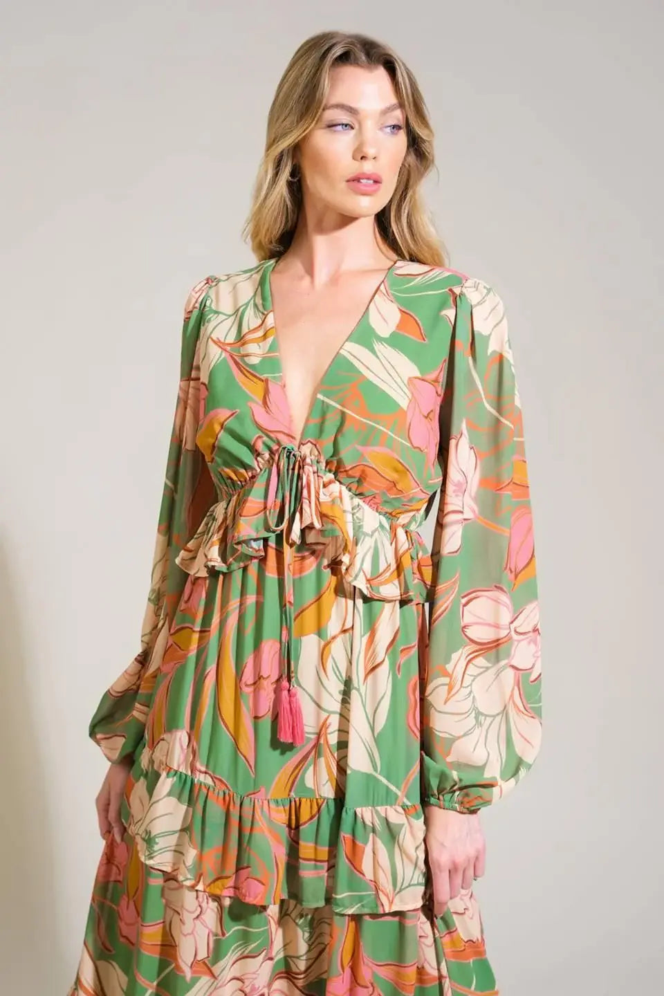 GRACE IN EVERY STEP WOVEN MAXI DRESS - Flying Tomato - Flyclothing LLC