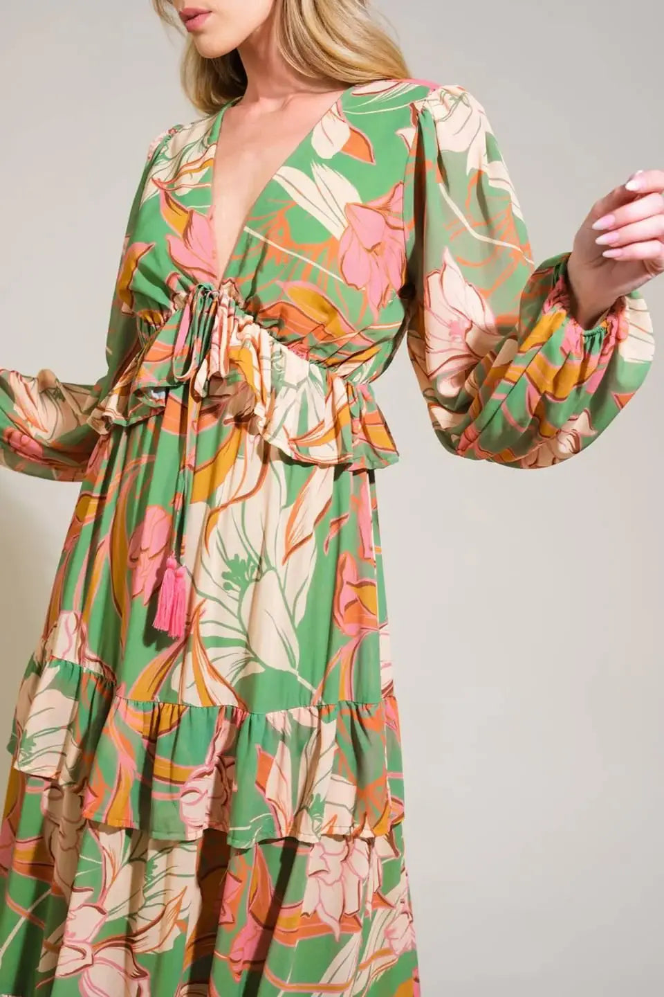 GRACE IN EVERY STEP WOVEN MAXI DRESS - Flying Tomato - Flyclothing LLC