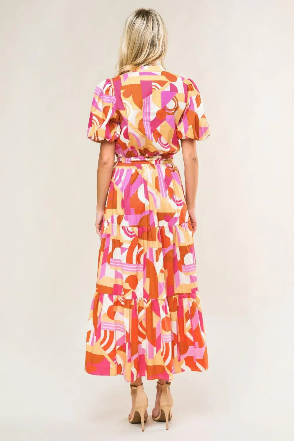 HARBOR POINT WOVEN MIDI DRESS - Flying Tomato - Flyclothing LLC