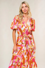 HARBOR POINT WOVEN MIDI DRESS - Flying Tomato - Flyclothing LLC