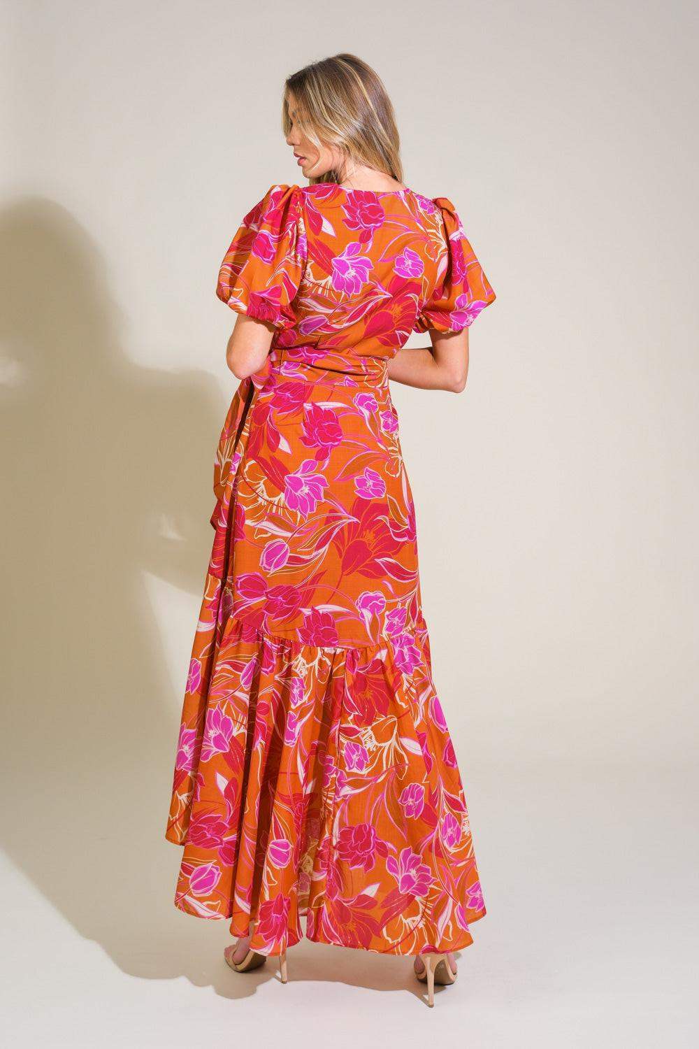 LOVE IN BLOOM WOVEN MAXI DRESS - Flying Tomato - Flyclothing LLC