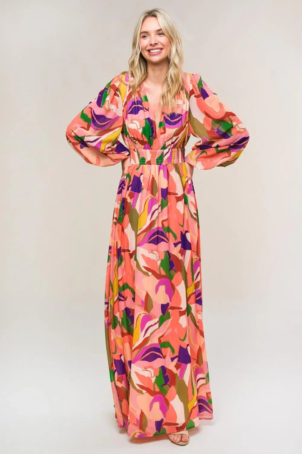 OVER AND OVER WOVEN MAXI DRESS - Flying Tomato - Flyclothing LLC