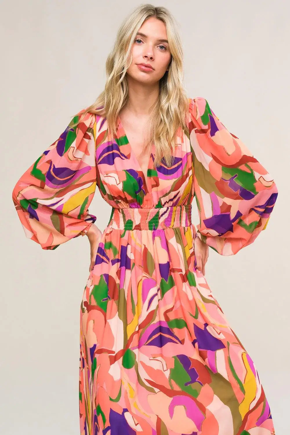 OVER AND OVER WOVEN MAXI DRESS - Flying Tomato - Flyclothing LLC