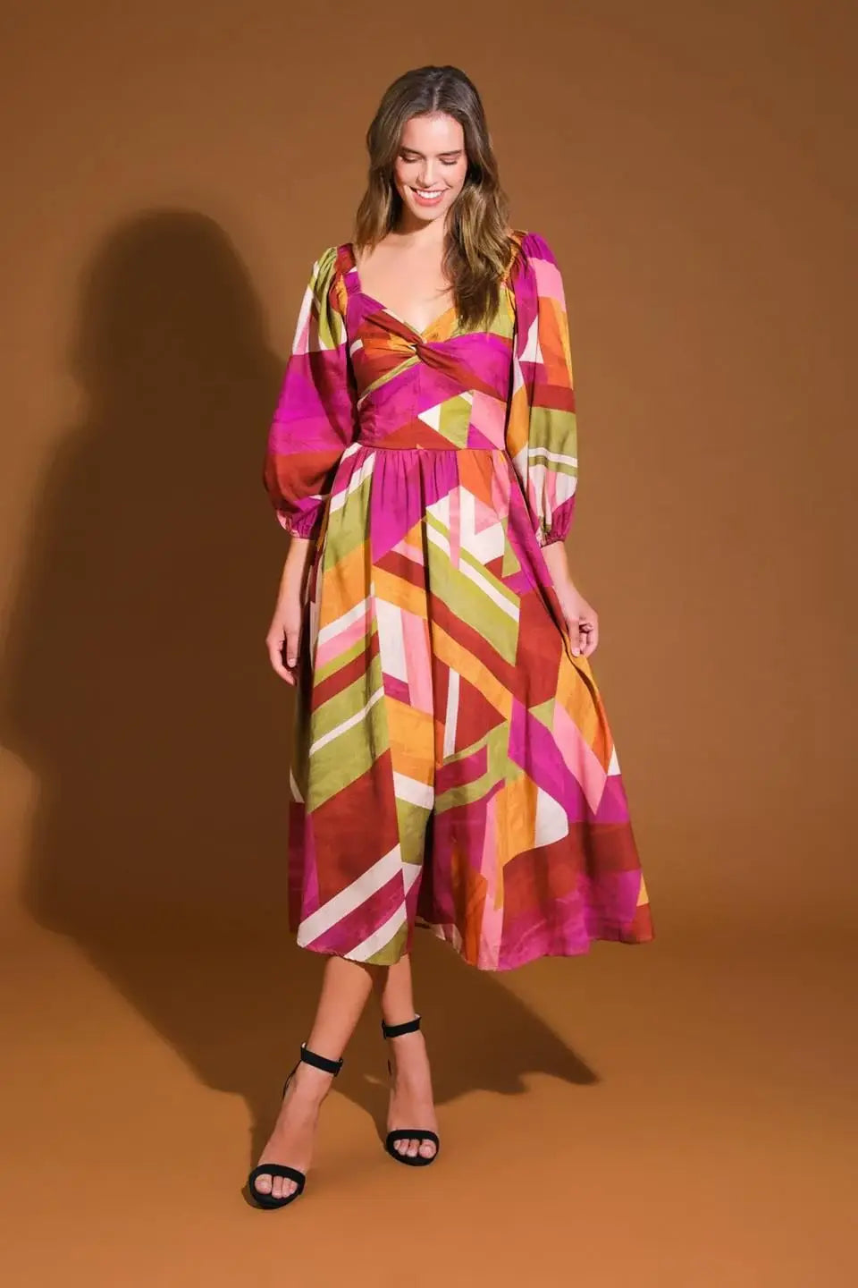 FLORAL CASCADE WOVEN MINI DRESS - Flying Tomato - Flyclothing LLC