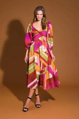 FLORAL CASCADE WOVEN MINI DRESS - Flying Tomato - Flyclothing LLC