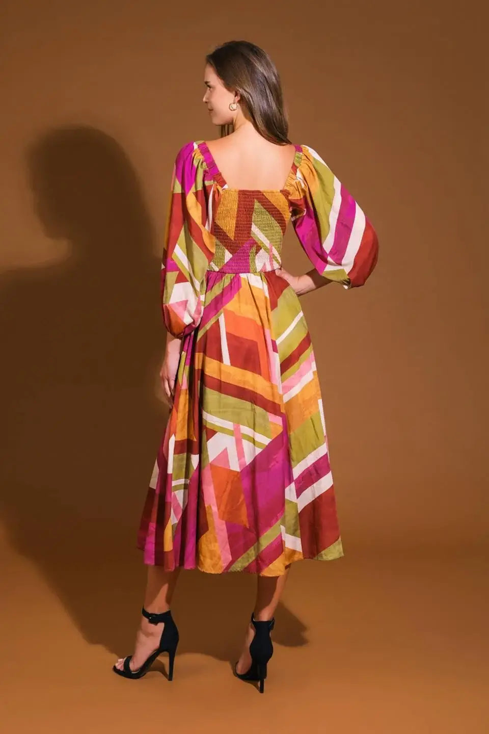 FLORAL CASCADE WOVEN MINI DRESS - Flying Tomato - Flyclothing LLC