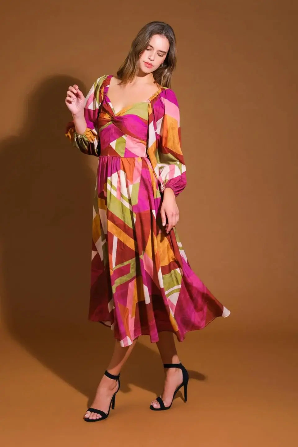 FLORAL CASCADE WOVEN MINI DRESS - Flying Tomato - Flyclothing LLC