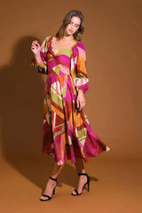 FLORAL CASCADE WOVEN MINI DRESS - Flying Tomato - Flyclothing LLC