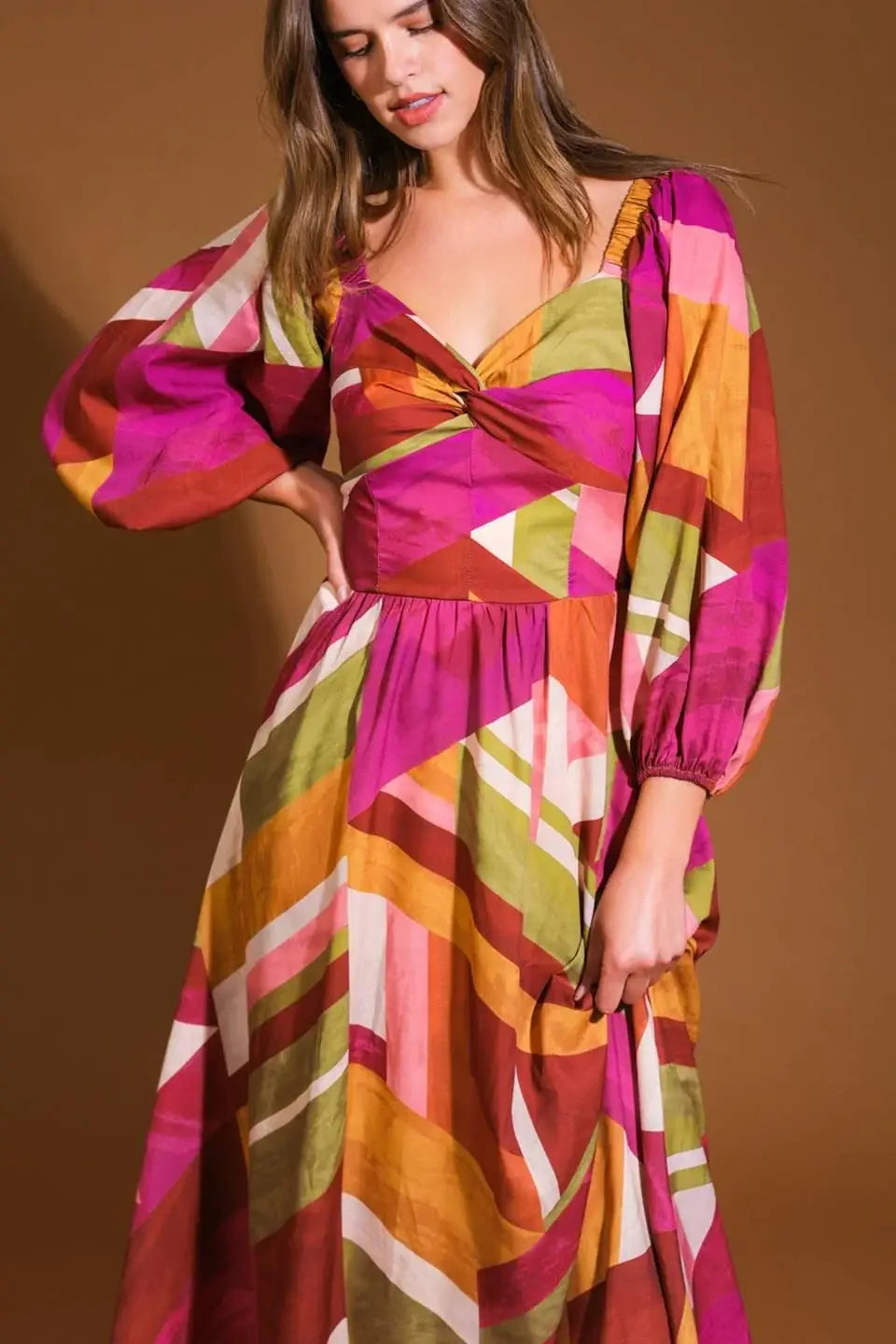 FLORAL CASCADE WOVEN MINI DRESS - Flying Tomato - Flyclothing LLC