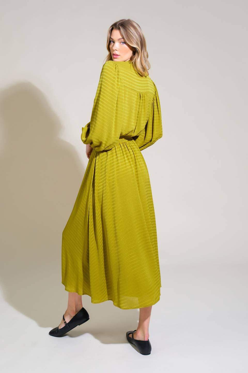 LOVE LIKE OURS WOVEN MIDI DRESS - Flying Tomato - Flyclothing LLC