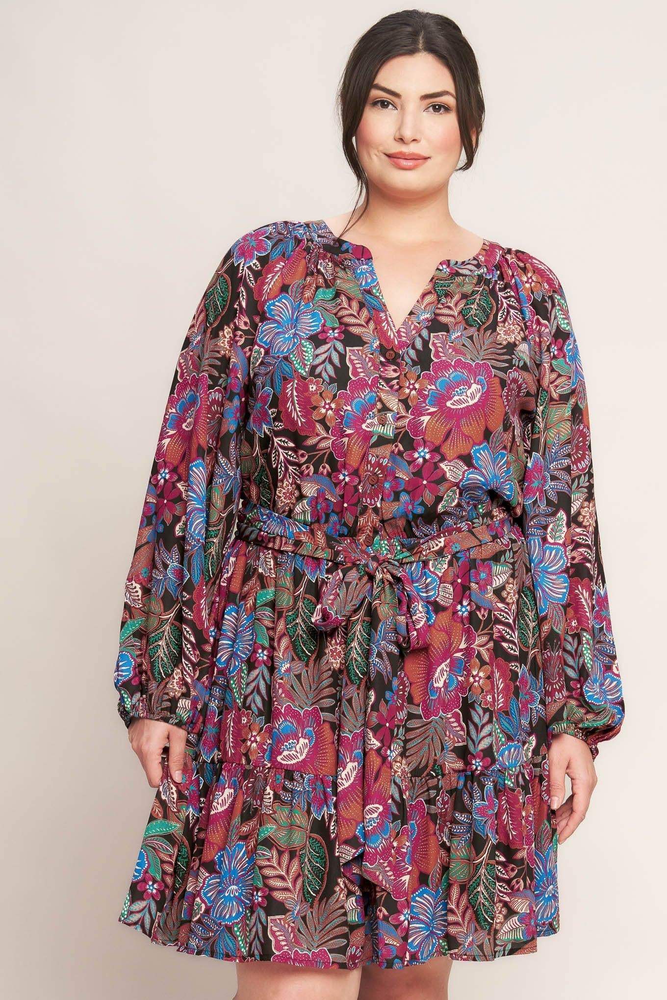 FLORAL BLISS WOVEN MINI DRESS - Flying Tomato - Flyclothing LLC