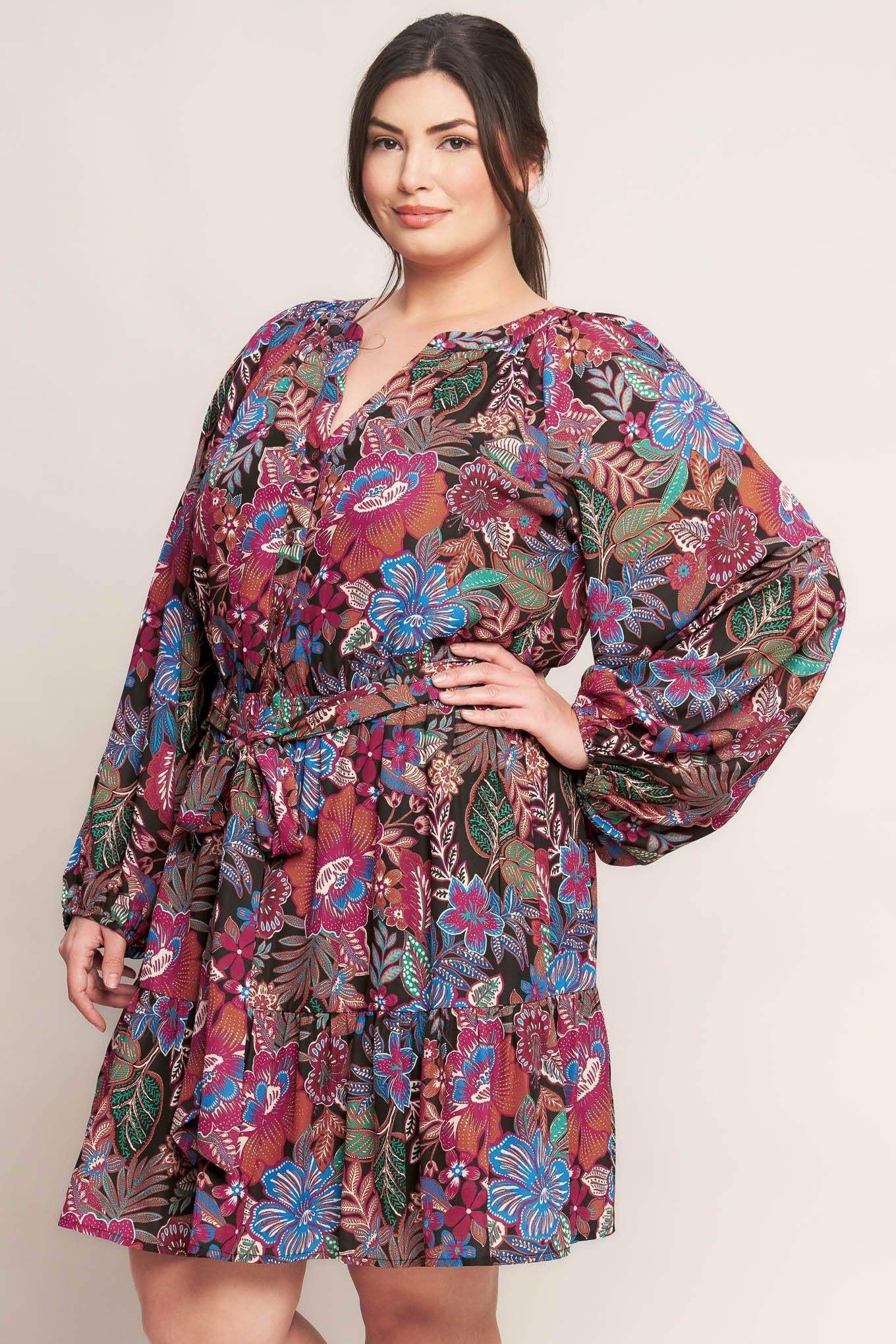 FLORAL BLISS WOVEN MINI DRESS - Flying Tomato - Flyclothing LLC