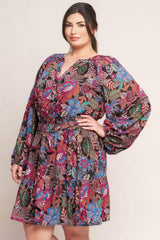 FLORAL BLISS WOVEN MINI DRESS - Flying Tomato - Flyclothing LLC