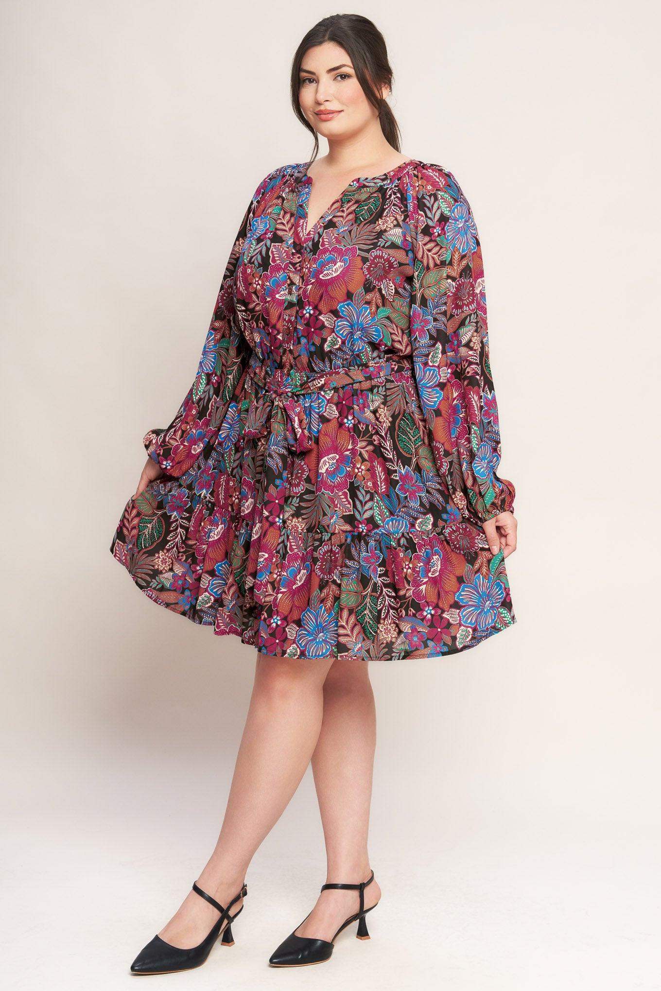 FLORAL BLISS WOVEN MINI DRESS - Flying Tomato - Flyclothing LLC