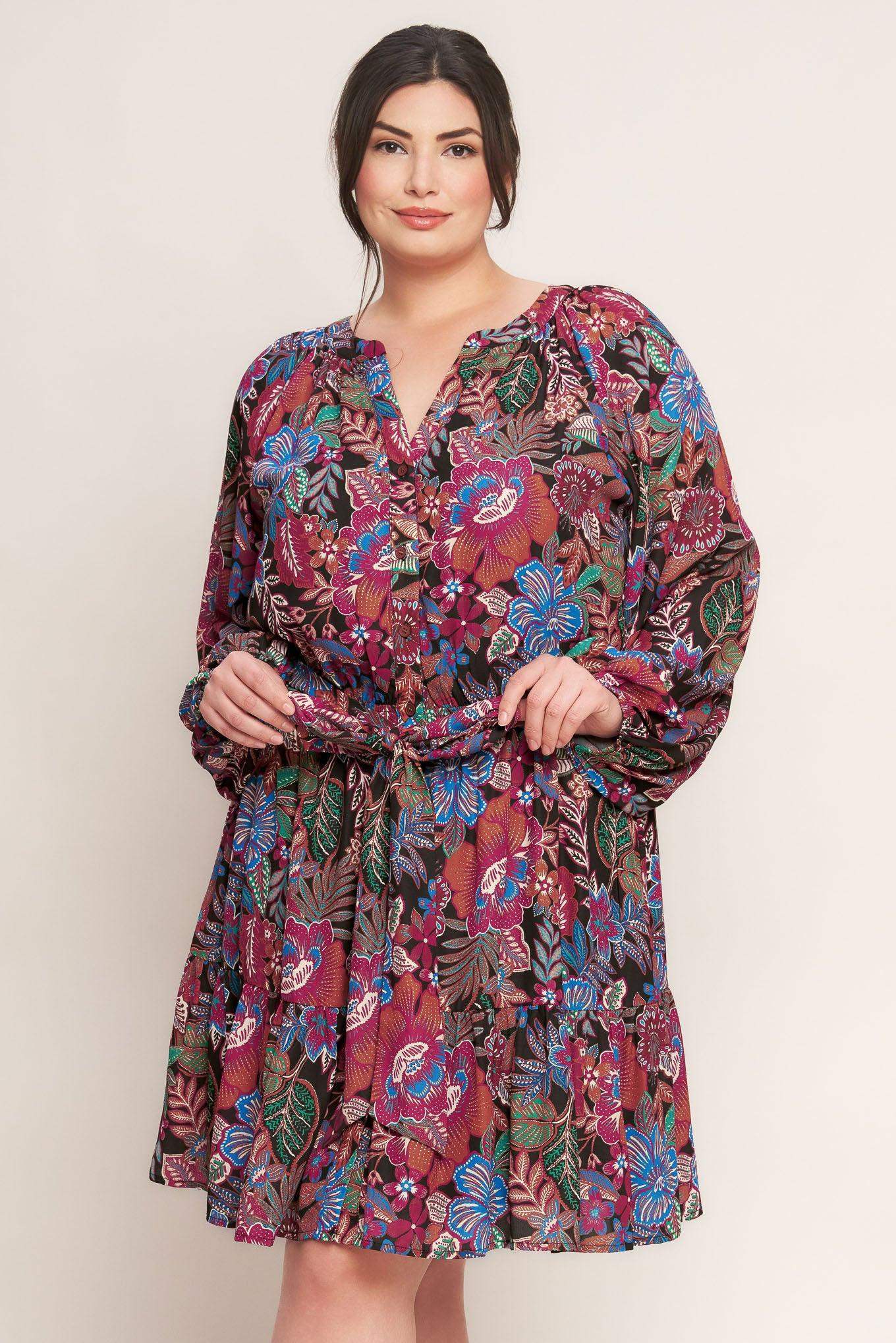 FLORAL BLISS WOVEN MINI DRESS - Flying Tomato - Flyclothing LLC
